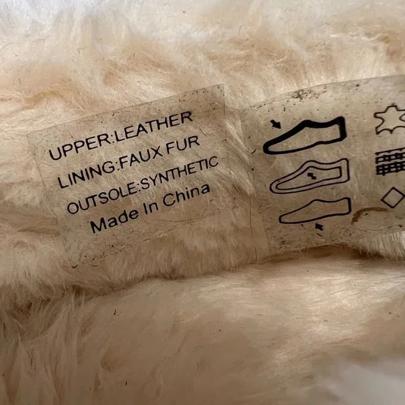 NWOT J Crew Style K4997 Black Faux Sherpa Indoor Outdoor Slippers Sz 7 - Picture 6 of 7